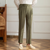 Varese Straight Fit Double Pleated Trousers