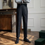 Sardinia Wool Felt Pleated Trousers