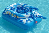 Inflatable tank pool float with water cannon for kids