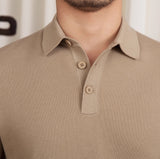 Roma Wool Blend Long Sleeve Polo Shirt