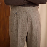 Napoli Houndstooth Wool Blend Gurkha Trousers