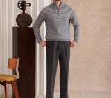St. Moritz Wool Fair Isle Half Zip Jumper