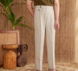 Catanzaro High Waisted Straight Fit Trousers