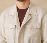 Como Linen Suit Collar Overshirt