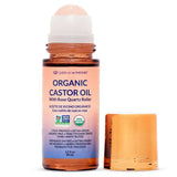 Queen of the Thrones Organic Golden Castor Oil Roll-On with Rose Quartz – 100% Pure | USDA Certified | 50ml