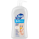 Dial Kids All-in-One Hair, Body Wash & Bubble Bath – Tear-Free Peach Scent | 32 fl oz